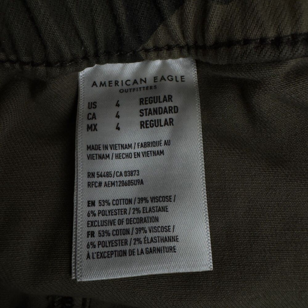 American Eagle Next Level High-Waisted Jegging Jogger Camo Green Women's Size 4 - Picture 5 of 8